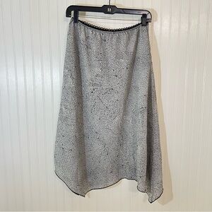 Biyaycda Goth Whimsigoth Y2K Asymmetrical Midi Skirt Size M Black and White